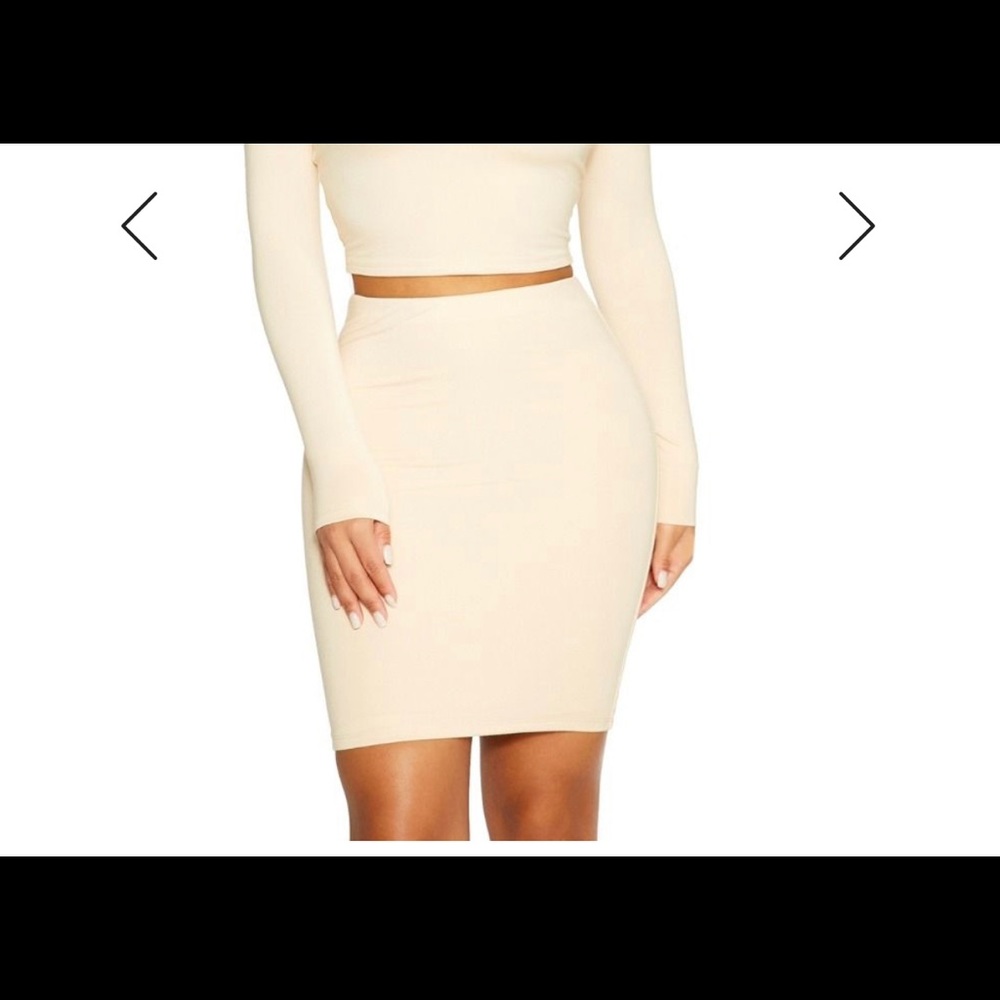 NWT Naked Wardrobe butter mini skirt